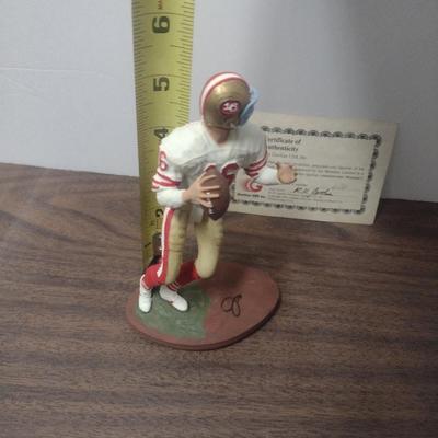 Gartlan Joe Montana White Jersey Small No. 676 Football Figurine with Box and COA