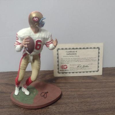 Gartlan Joe Montana White Jersey Small No. 676 Football Figurine with Box and COA