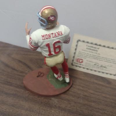 Gartlan Joe Montana White Jersey Small No. 676 Football Figurine with Box and COA