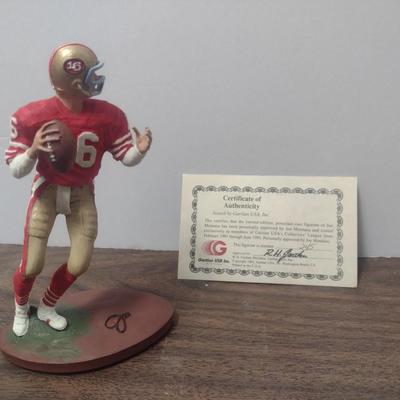 Gartlan Joe Montana Red Jersey Small No. 245 Football Figurine with Box and COA