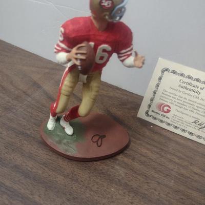 Gartlan Joe Montana Red Jersey Small No. 245 Football Figurine with Box and COA