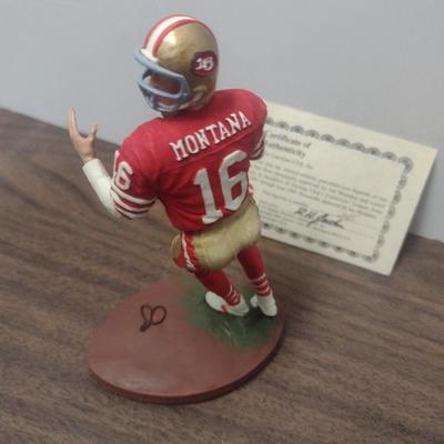 Gartlan Joe Montana Red Jersey Small No. 245 Football Figurine with Box and COA