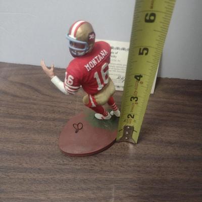 Gartlan Joe Montana Red Jersey Small No. 245 Football Figurine with Box and COA