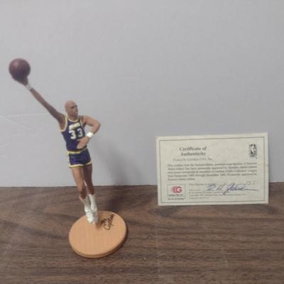 Gartlan Kareem Abdul Jabbar Small No. 157 Basketball Figurine with Box and COA