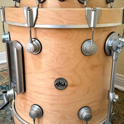 Custom DW Collector's Series Made in U.S.A. Pure Maple Drum Set 12," 14," 18" Kick w/ Cases MINT