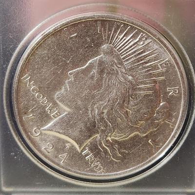 4 Silver Peace Dollars Coins 1922 1923 1924 1925 Lot #452