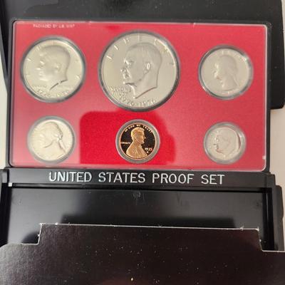 6 Sets of United States Proof Coins Sets 1970 1971 1972 1973 1975 1976