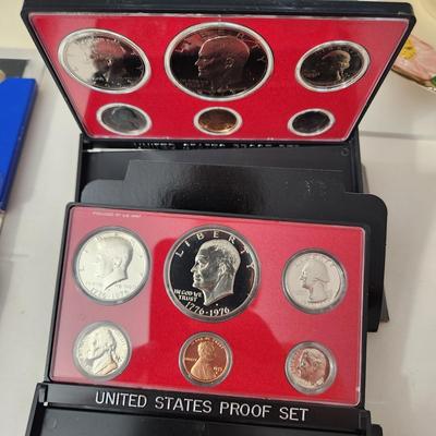 6 Sets of United States Proof Coins Sets 1970 1971 1972 1973 1975 1976