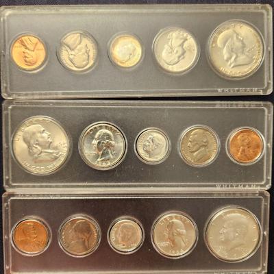 1959 1963 1964 US Coins Sets Silver .50 .25 .10