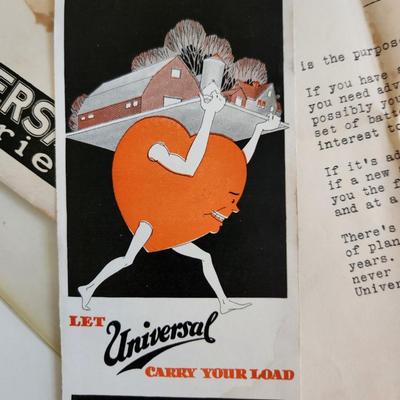 Advertising Letter for Farm Storage Battery