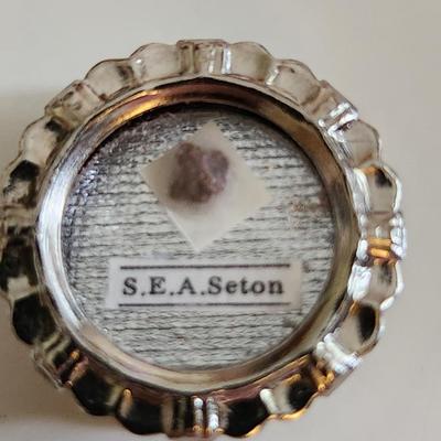 Sale Photo Thumbnail #68: This auction lot is for a Reliquary Case of St. Elizabeth Ann Seton. This case contains a "relic" of St. Elizabeth Ann Seton - and as is the accepted tradition and custom the "relic" is not being sold, only the case that holds it. The "relic" is a gift. T