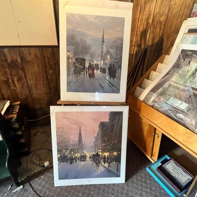 Lot 162 Vintage city scape prints