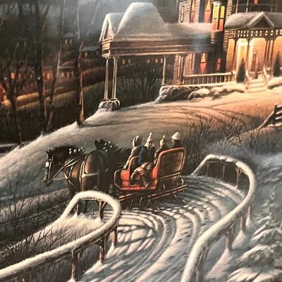 Lot 166 Winter home scene prints
