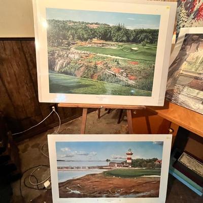 Lot 168 Golf scenery prints