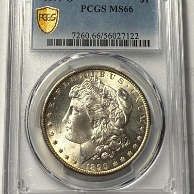 PCGS Certified 1899-O MS66 Graded Morgan Silver Dollar as Pictured.