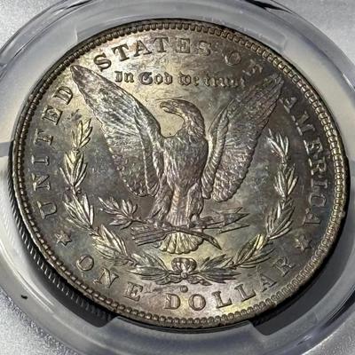 PCGS Certified 1880-O MS62 "HOT-50" Vam-21 Checkmark Graded Morgan Silver Dollar as Pictured.