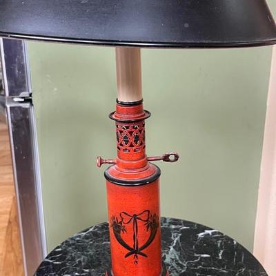 Retro Lamp / Marble Top Table Combo