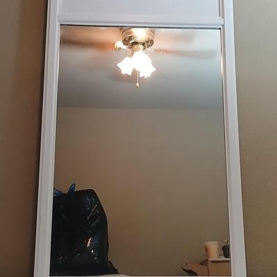 Modern White 6-Drawer Dresser with Mirror