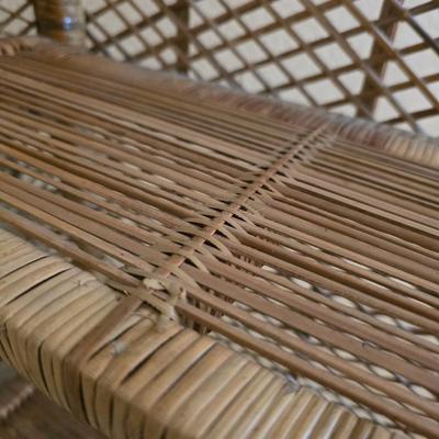 Tall Vintage Wicker Etagere – 5-Tier Shelf Unit
