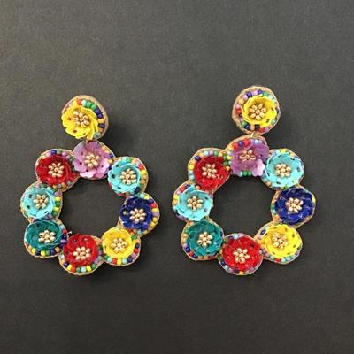 Boho flower earrings