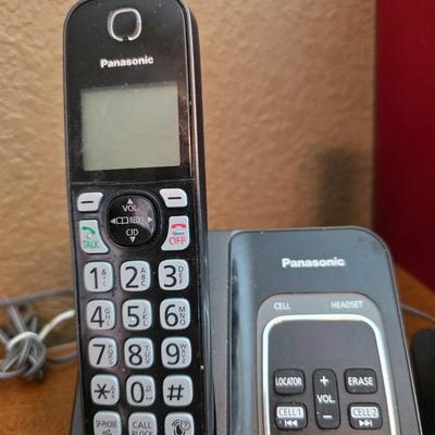 Panasonic Cordless Phone System, Atomic Wall Clock & Vintage Webster’s Dictionaries