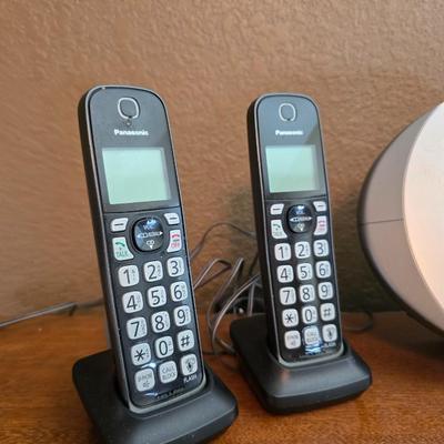 Panasonic Cordless Phone System, Atomic Wall Clock & Vintage Webster’s Dictionaries