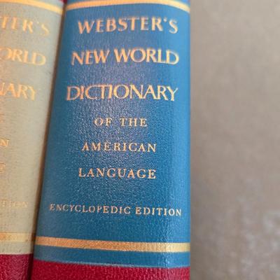 Panasonic Cordless Phone System, Atomic Wall Clock & Vintage Webster’s Dictionaries