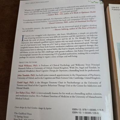 Lot of 6 Self-Help & Depression Recovery Books – CBT, Mindfulness, and Healing