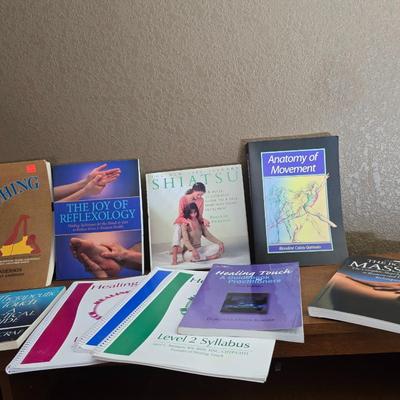 Lot of 10 Wellness & Bodywork Books – Massage, Reflexology, Healing Touch, Anatomy