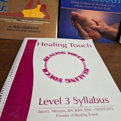 Lot of 10 Wellness & Bodywork Books – Massage, Reflexology, Healing Touch, Anatomy