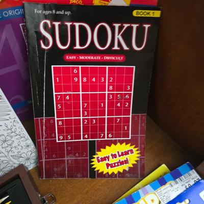 Creative Activity Lot – Coloring Books, Art Set, Sudoku & Puzzles