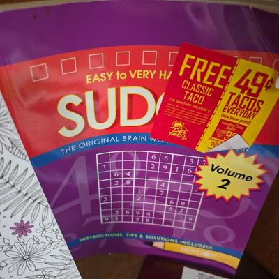 Creative Activity Lot – Coloring Books, Art Set, Sudoku & Puzzles