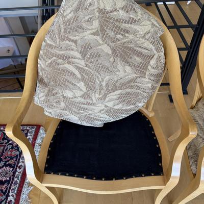 Set of Two Slat-Backed Arm Chairs (LR-BM)