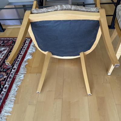 Set of Two Slat-Backed Arm Chairs (LR-BM)