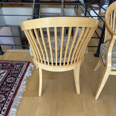 Set of Two Slat-Backed Arm Chairs (LR-BM)