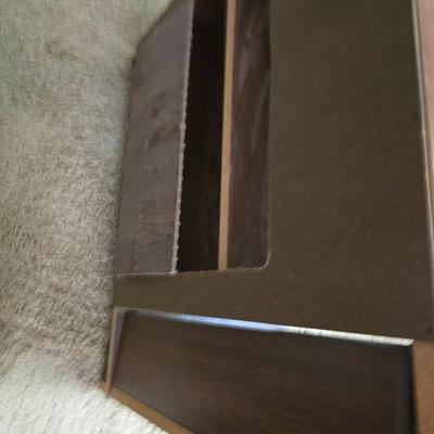 Sauder Home Office Desk & Media Cabinet – Matching Wood Finish