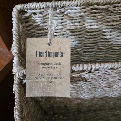 Lot of 3 Wicker Storage Baskets – Wall & Desk Organizers