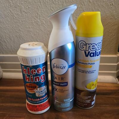 Large Lot of Household Cleaners & Air Fresheners – Mixed Brands