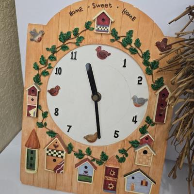Primitive Country Decor Lot – Rustic Wood bird house themed Accents