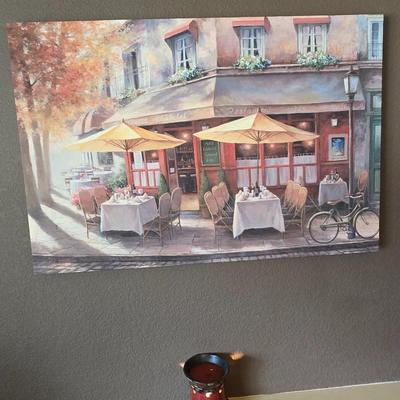 Parisian Café Wall Art & Scentsy Wax Warmer Set