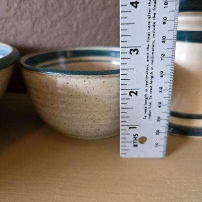 Handcrafted Stoneware Pottery – 4 Pc. Set
