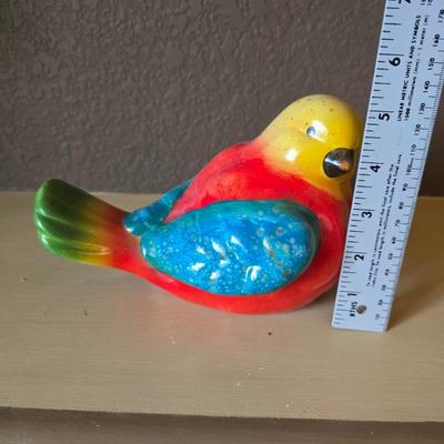 Bright Spring Décor Lot – Pitcher Vase with Florals & Ceramic Bird