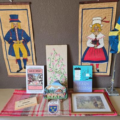 Vintage Swedish Heritage Lot – Textiles, Books, Decor & More