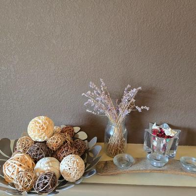 Decorative Home Accents Lot – Bowl, Filler, Lavender & More