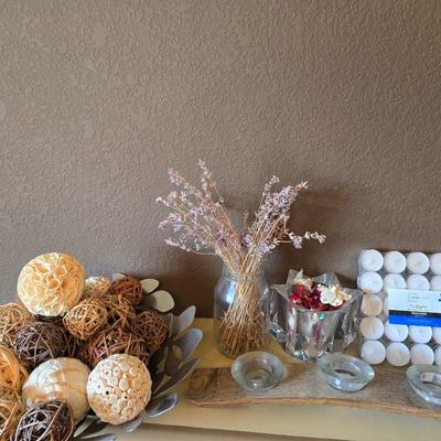 Decorative Home Accents Lot – Bowl, Filler, Lavender & More