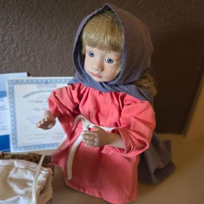Ashton-Drake “The Holy Family” Porcelain Nativity Doll Set with COAs