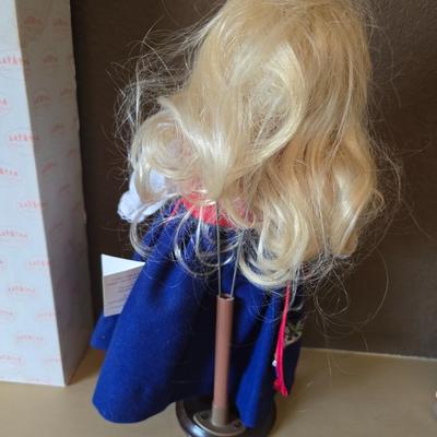 Set of 2 Scandinavian Dolls – 12" Dressed Doll with Stand + 6" Doll with Accessories