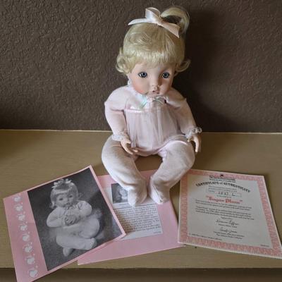 Ashton-Drake “Sugar Plummy” Porcelain Doll – Limited Edition with COA