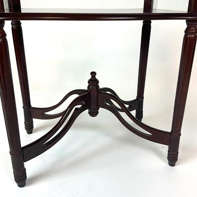 Sale Photo Thumbnail #61: Measurements:
24" width, 16" depth, 26.5" height

Dark stain on wood, see pictures