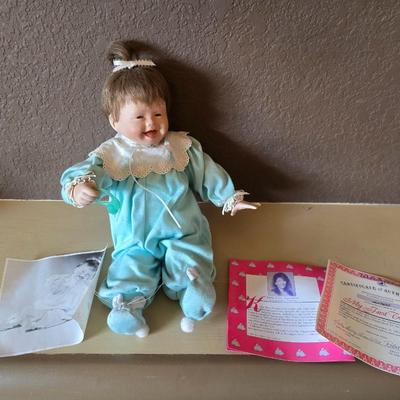 Ashton-Drake “My First Tooth” Porcelain Doll by Kathy Barry-Hippensteel – COA Included